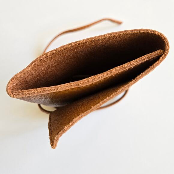 Mark & Graham NEW Leather Charger Rollup Camel Brown Tan with Tie NWOT Monogram - Picture 8 of 11